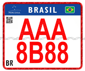 Adesivos Numerais do 0 ao 9 Para Placas de Veículos - Anti-Multa