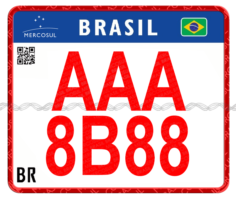 Adesivos Numerais do 0 ao 9 Para Placas de Veículos - Anti-Multa