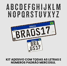 Adesivos Numerais do 0 ao 9 Para Placas de Veículos - Anti-Multa